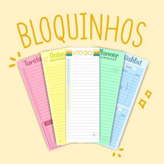 Bloco de anotação - Lista de compras - Planner semanal