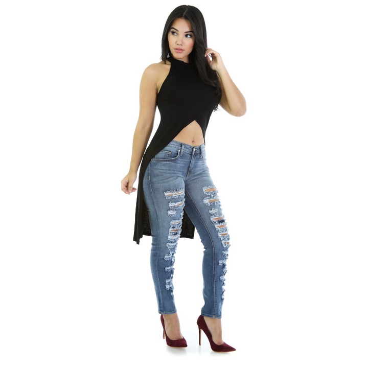 Cropped Regata Alongada Mullet Moda Blogueira