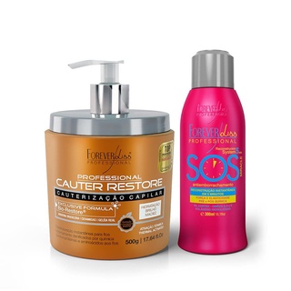 Kit Cauterização Capilar com SOS Antiemborrachamento 300ml