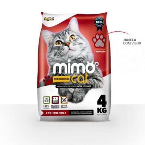 Areia Sanitária Mimo Cat Premium Tradicional para Gato 4kg em Oferta na Shopee