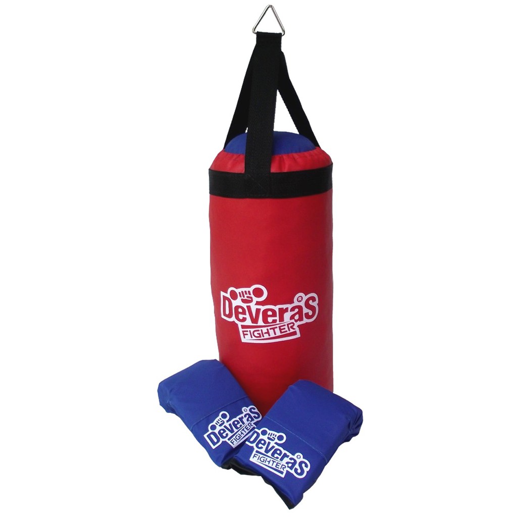 Kit saco de pancada e luva bate saco infantil - saco de pancadas infantil + luvinha de boxe - saco de boxe infantil