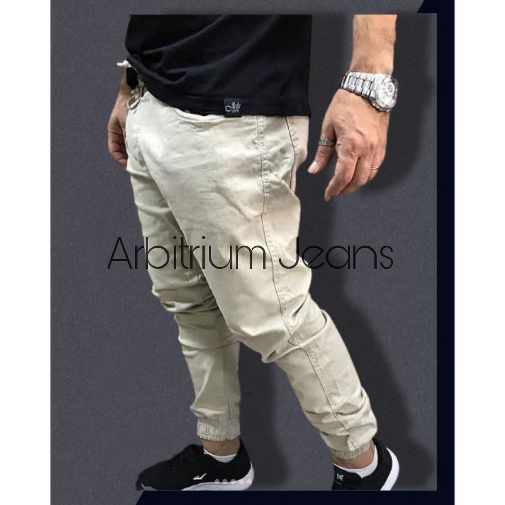 calça jeans masculina creme