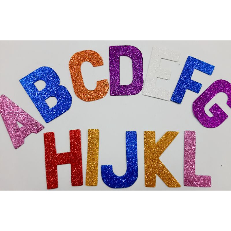 Kit De Alfabeto De Glitter , Tamanho 12 Cm ( 26 Letras ) | Shopee Brasil