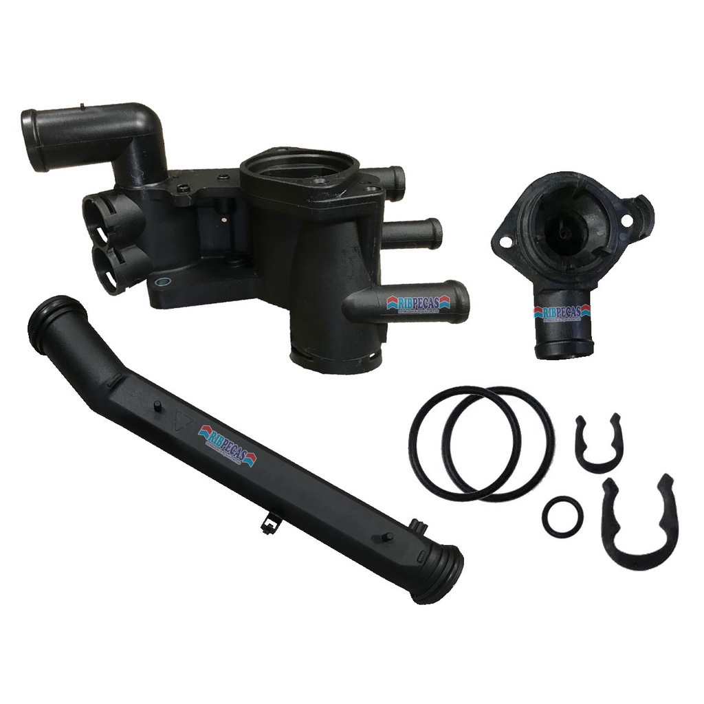 Kit Carcaca S/ Valvula Termostatica Gol Voyage Saveiro Fox Space Fox Polo A3 A4 Golf 1.6 G5 - 032121026bf 032121026bd