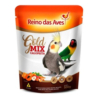 Mistura de Sementes Calopsita Gold Mix 500g - Reino das Aves em Oferta na Shopee