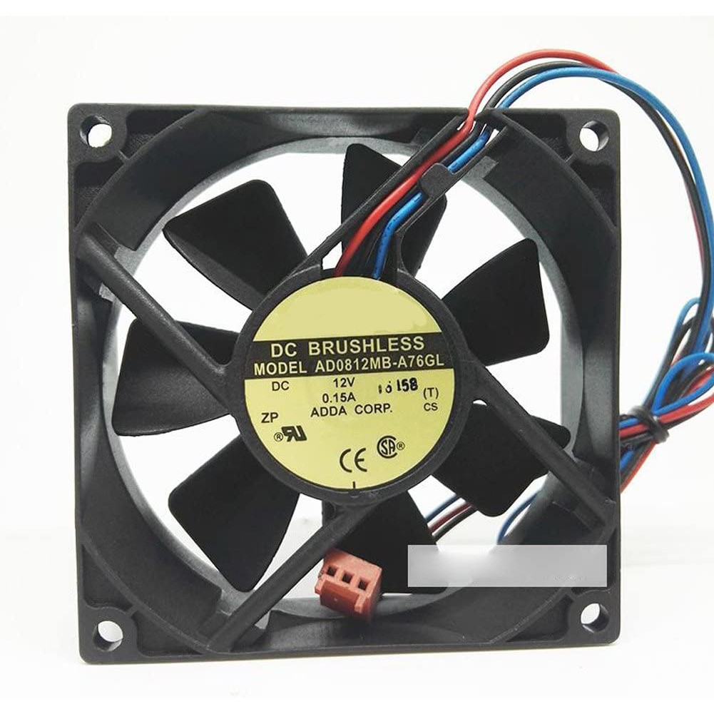 Cooler para Gabinete 8cm Preto. 80x80x25mm. AD0812MB-A76GL