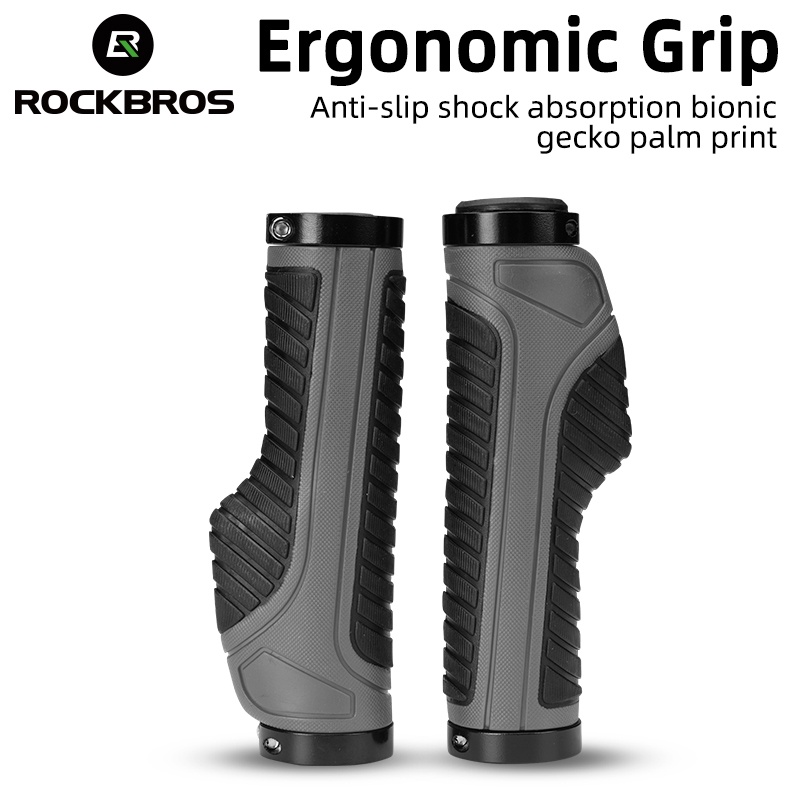 Punhos De Bicicleta ROCKBROS MTB De Estrada Pega De Borracha Com Trava Dupla Antiderrapante Absorvente De Choque Macio - Sports & Outdoors
