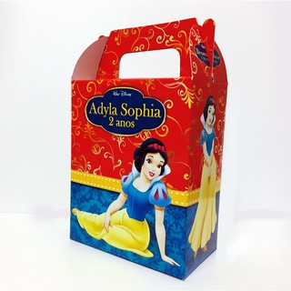 10 Caixinhas Surpresa Personalizadas - Branca de Neve