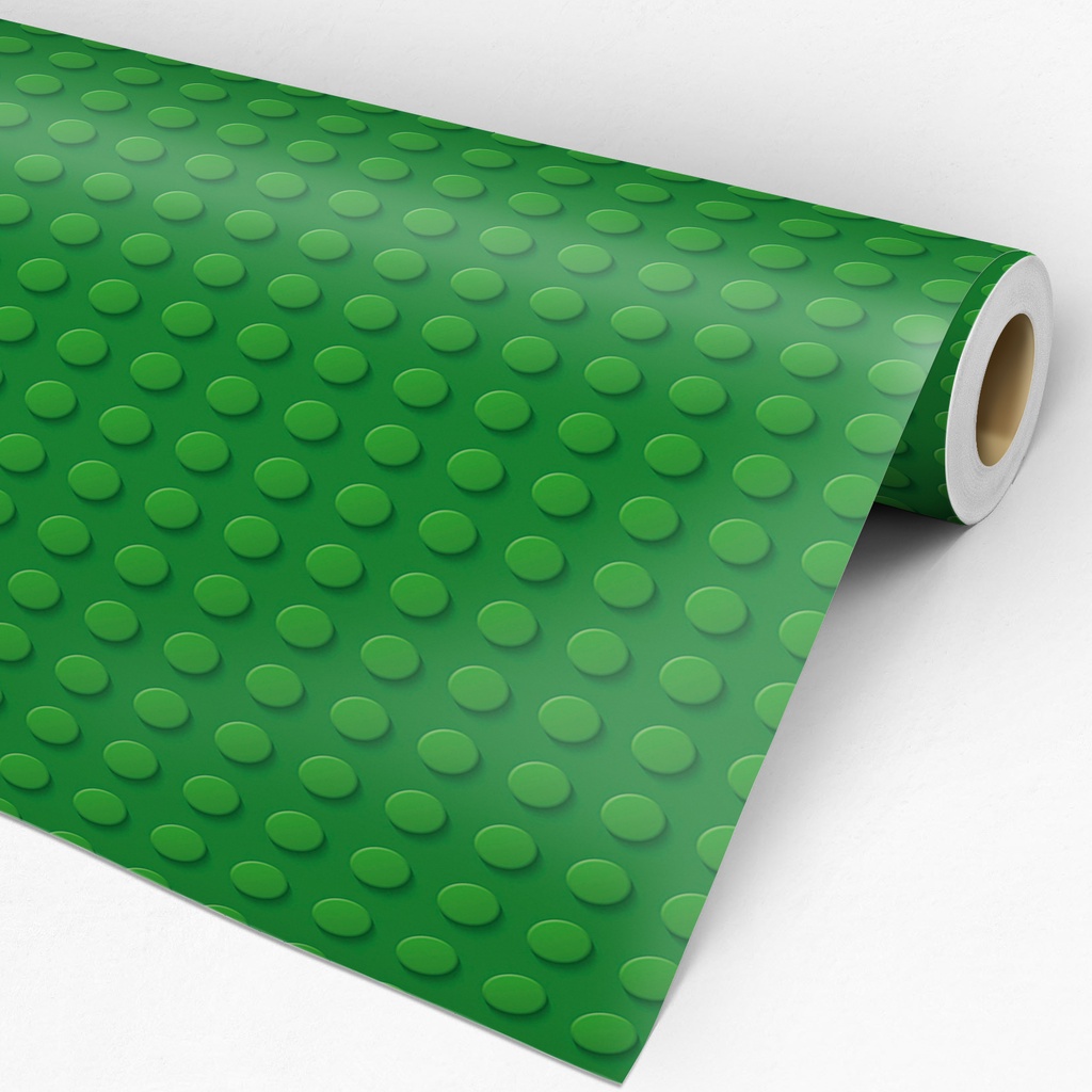 Papel Parede Sala Quarto Infantil Bebê Peça Lego Verde New77