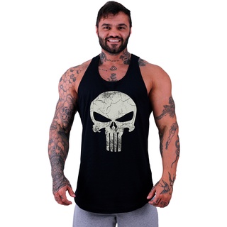 Regata Longline MXD Conceito Raposa Cruz Baralho Gorila Caveira Academia Musculação Casual