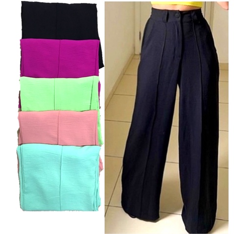 Calça 2277 Pantalona tecido De Duna molinho e fresco