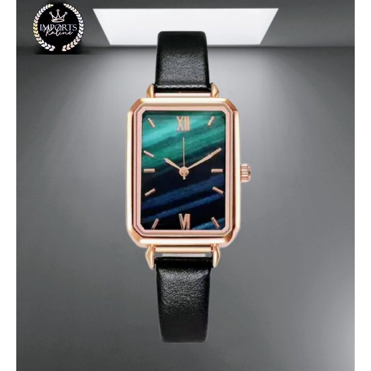 Relógios Feminino, relógios moda praça senhoras relógio de quartzo pulseira definir dial verde simples rosa ouro malha luxo relógios femininos, só esse finalou enquanto durar o estoque, de R$ 29,99 por R$ 17,90 garanta o seu!!