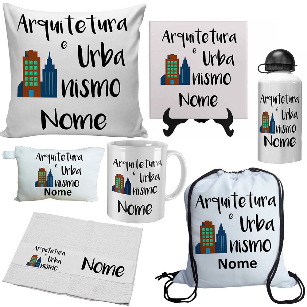 kit personalizado para presente de formatura arquitetura e urbanismo