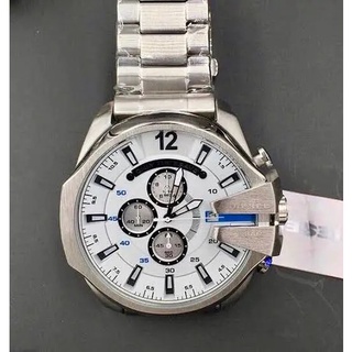 Relogio Masculino de Luxo Prata com Fundo Branco em Oferta especial
