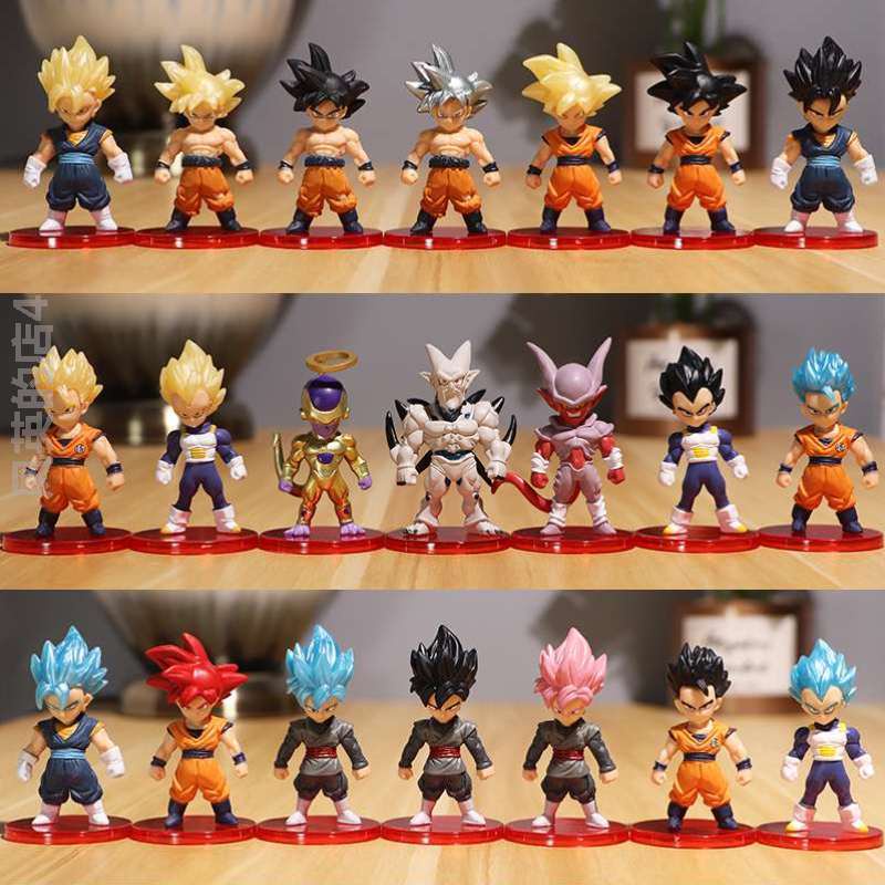 Autocollants Dragon Ball Z - Lot De 16 Stickers Vinyle Brillant : Goku, Vegeta, Etc.