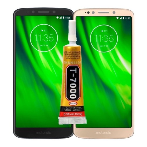 Tela Touch Display Lcd Frontal Moto G6 Play Xt1922 + Pelicula + Cola 15ML T7000