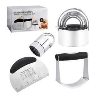 Kit Confeiteiro Profissional de Inox c/ Formas de Biscoitos Pizza Torta Massa Bolos Doces Espátula em Oferta na Shopee