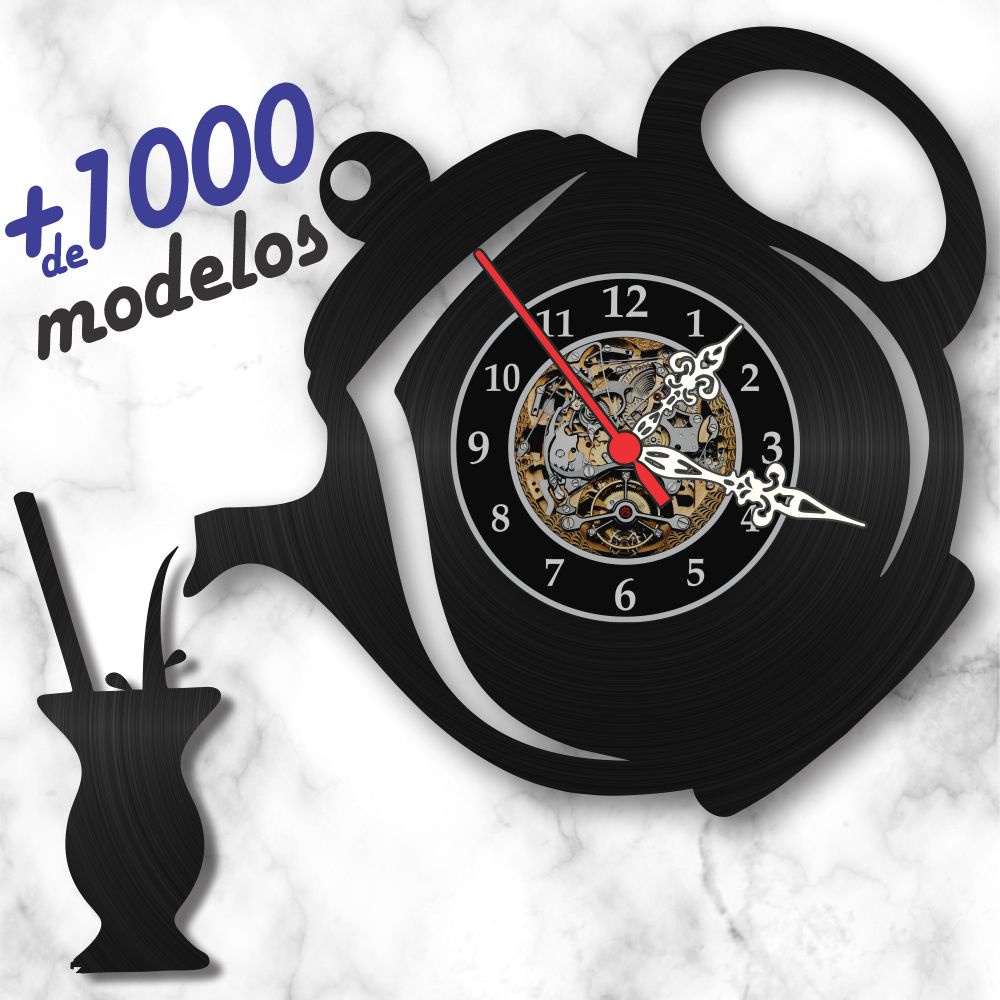 Relógio Parede Cozinha Bule Chimarrão Vinil Lp Retrô Arte em Oferta na Shopee