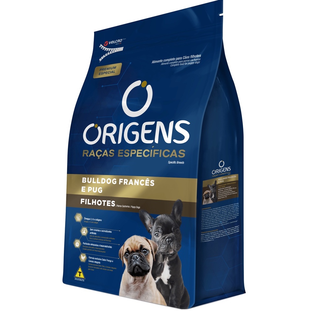 Ração Origens Bulldog Francês e Pug Filhotes 10.1Kg