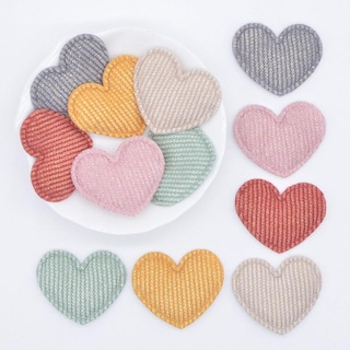 50 Pcs 35x30mm Acolchoado Glitter Coração De Pano Apliques Para DIY Chapéu Roupas Leggings Costura Suprimentos Headwear Decoração Patches em Oferta na Shopee