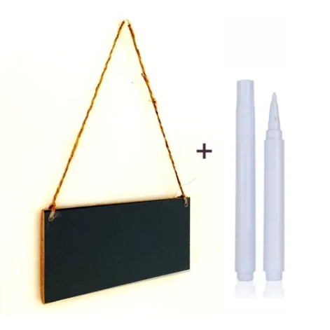 Mini Quadro Negro Lousa para escrever recados com caneta giz Para Pendurar Na Porta
