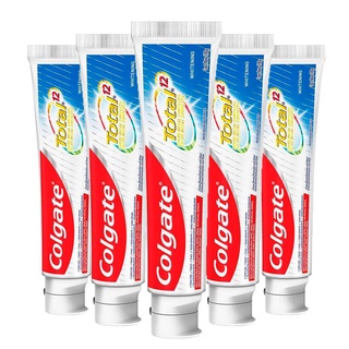 Kit 5 Creme Dental Colgate Total 12 Whitening 180g