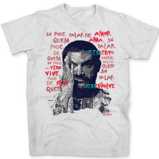 Camiseta Algodao Criollo Criolo Rap Rapper Hip Hop Poesia Cantada Hype Swag Doido Nacional Musica Nervous