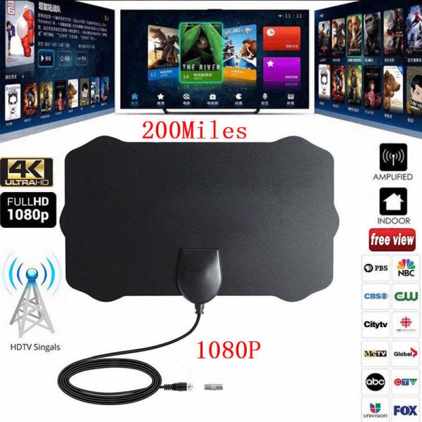 Antena De Tv Digital Alexander 1080p 200 Quile Hd Digital Skywire 4k Antena Digital Hdtv Indoor