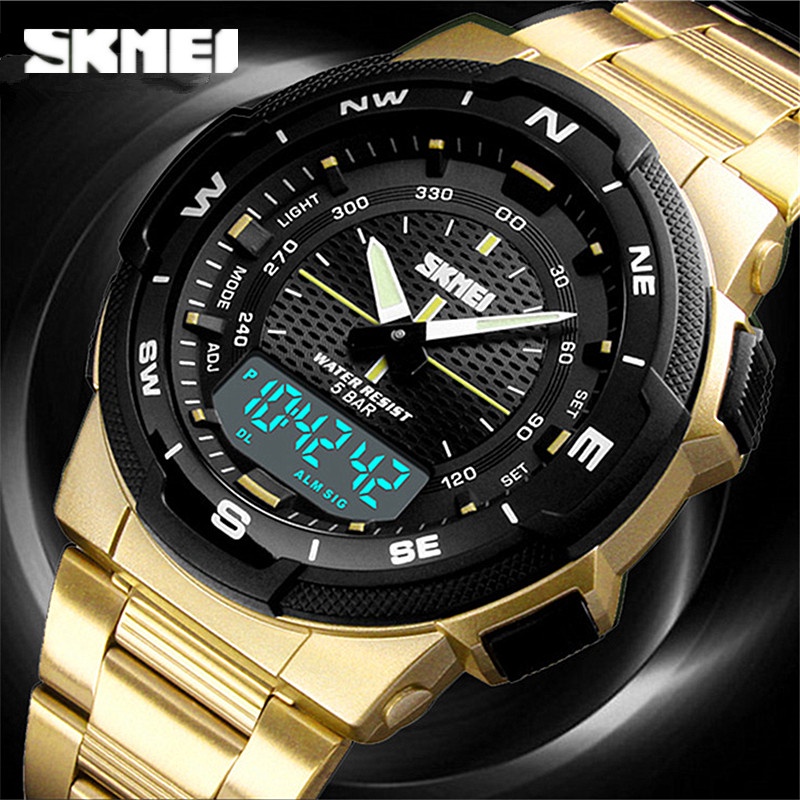 SKMEI Relógio Masculino Digital Top Marca Esportes Da Moda Quartzo LED Eletrônico Militar Original Relógios Masculinos À Prova D'Água 1370