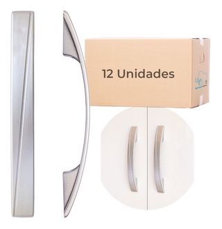 Puxador Armário Móveis Gaveta Monza 128/160mm - 12 Unidades