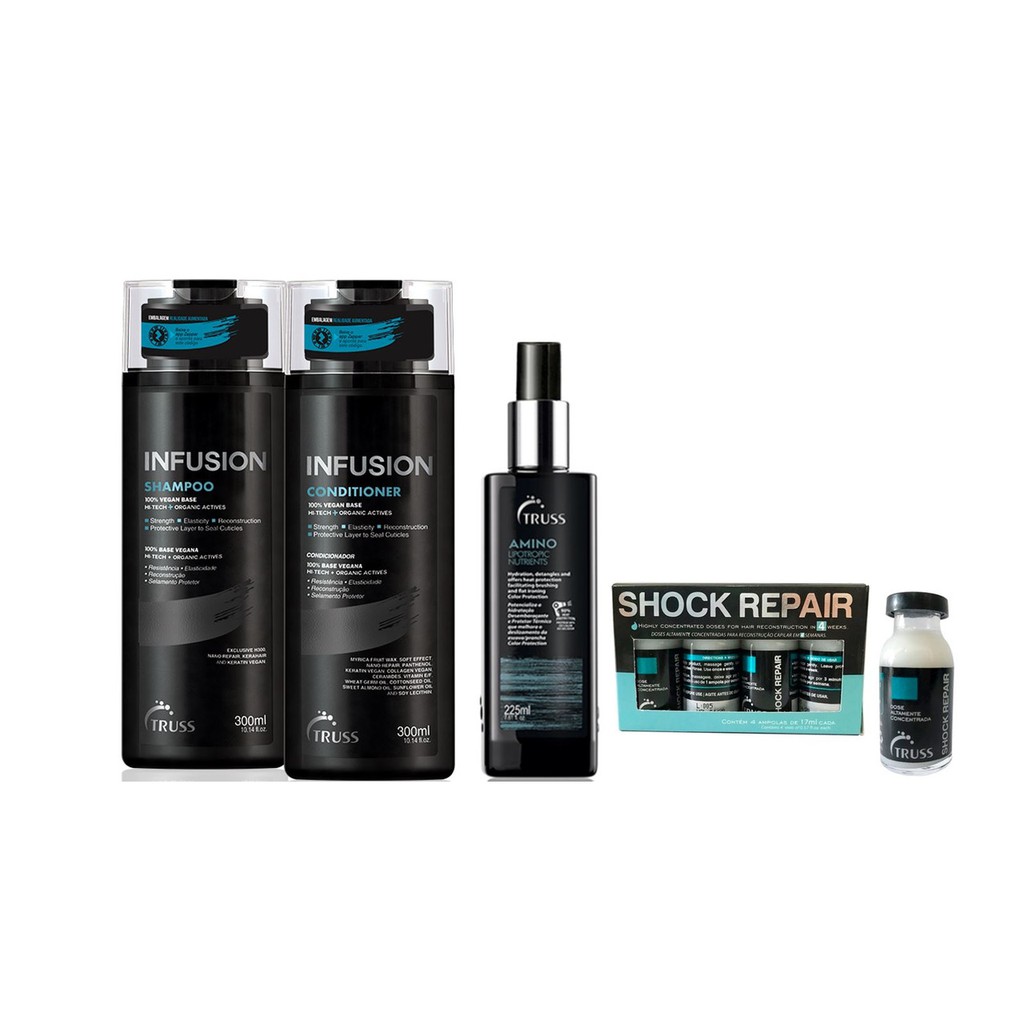 Truss Infusion Shampoo e Condicionador e Amino e Shock Repair