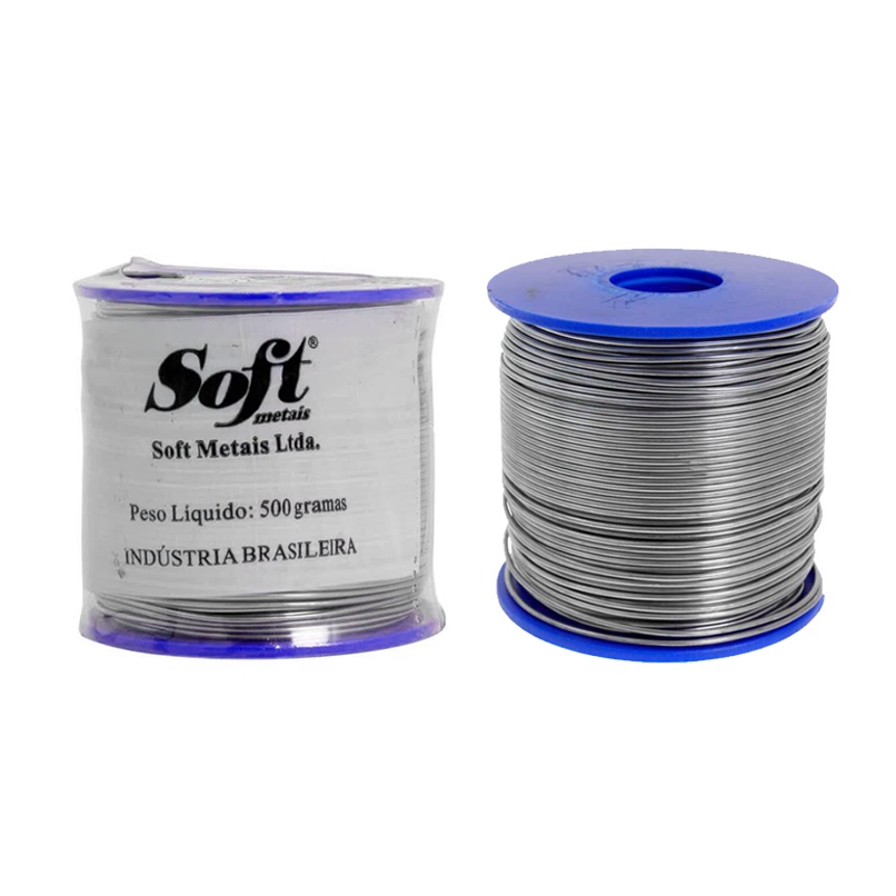 Fio de Solda Estanho Profissional 500gr 60x40 1,0mm Metais Eletrônica em Oferta na Shopee