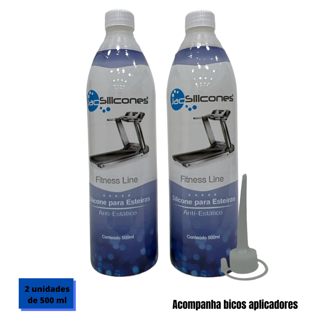 Kit 2 Silicones Lubrificante Para Esteiras Ergométricas 500ml Cada