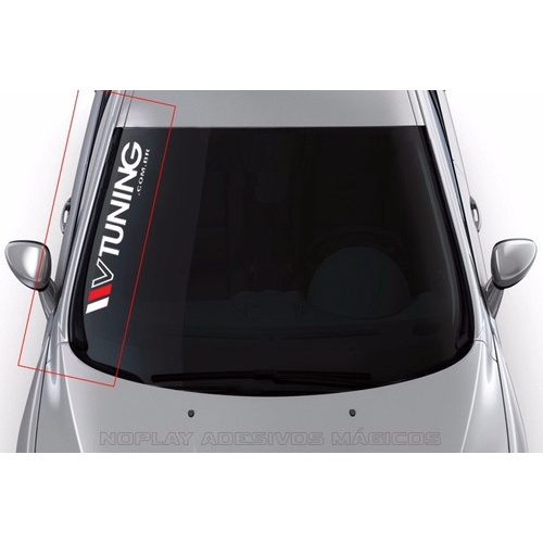 2 Adesivos De Parabrisa Vertical Faixa Tuning Sport