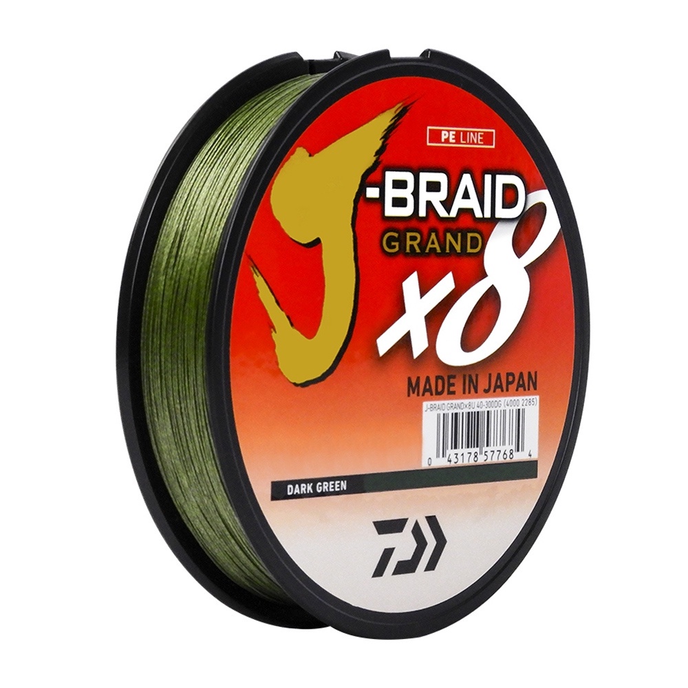 Linha Pesca Multifilamento X8 Daiwa J-braid  135m 0.23mm 20 Lbs - 8 Fios
