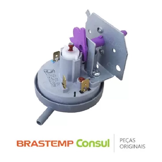 Pressostato / Sensor de Nível de Água W10721910 Lavadora Consul CWS11AB, CWE10AB, CWE11AB, CWG12AB