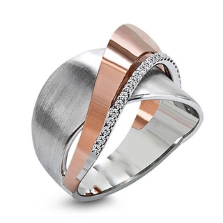 925 Prata Esterlina Forma Geométrica Metal Mulher Anel Festa Acessórios Escritório Diário Lady Finger Ring Personalidade Moda Jóias Zircon Stone