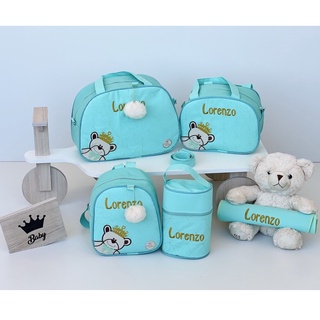 Bolsa Maternidade Menino Personalizada Urso Príncipe