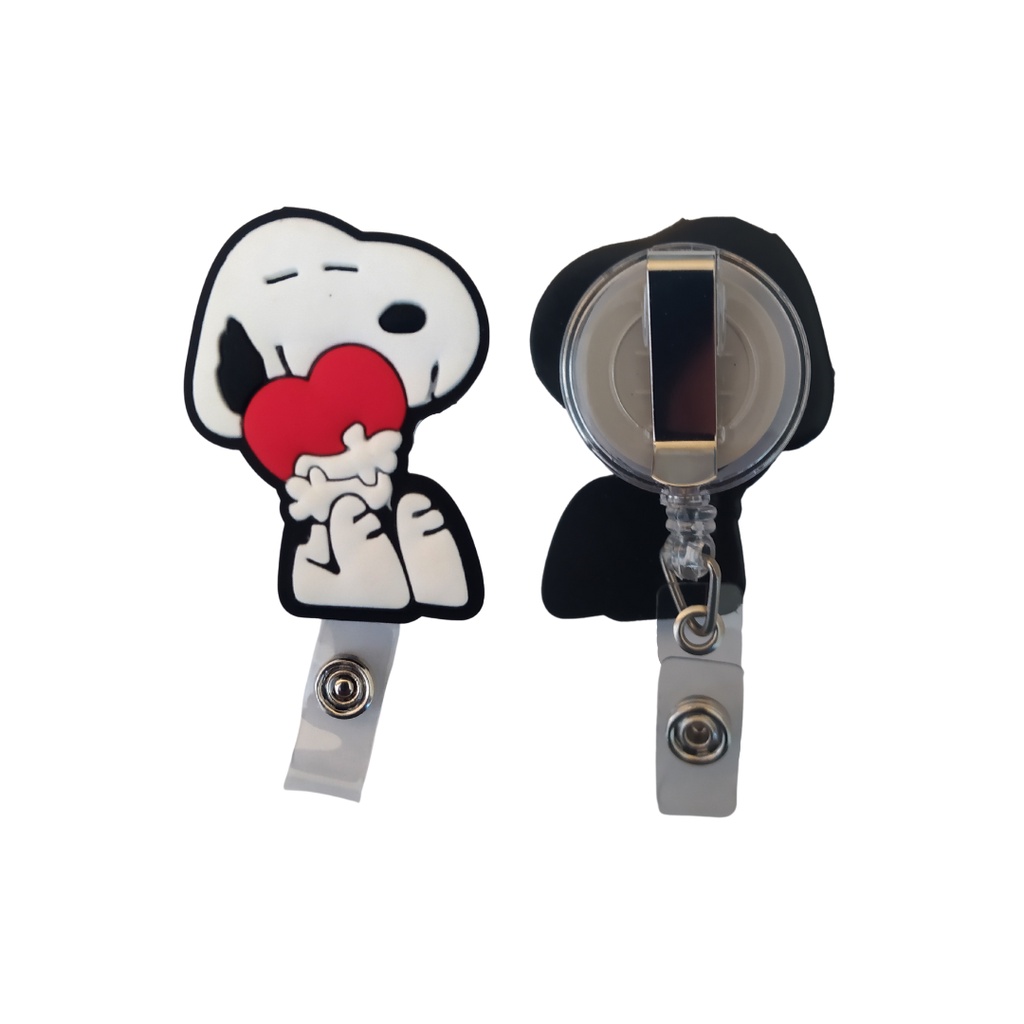 Porta Crachá Retrátil Personalizado Snoopy