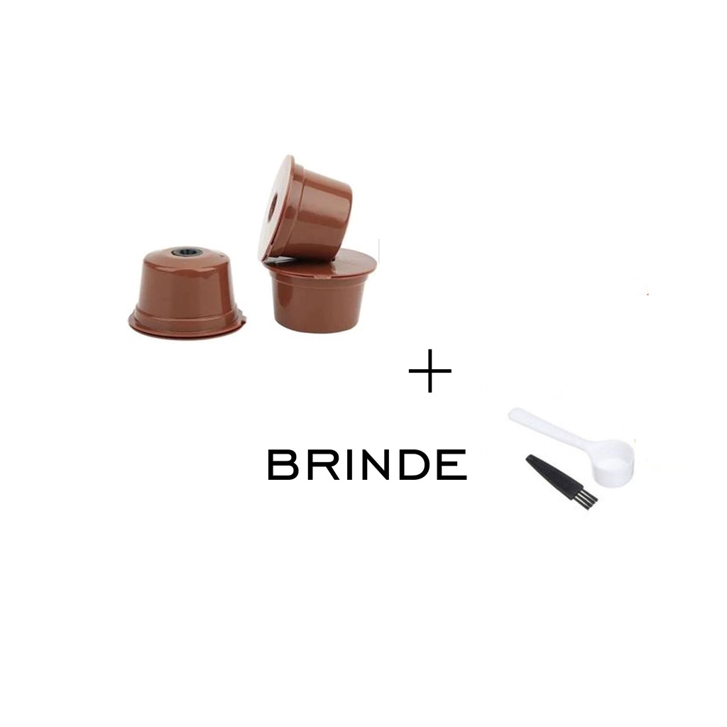 3 Cápsula Três Corações Reutilizável + Dosador Pincel