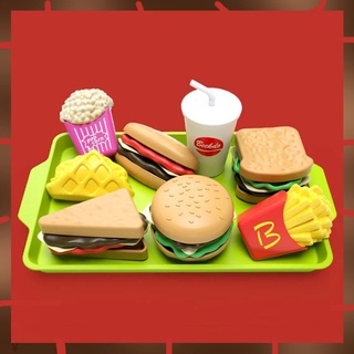 Fingir Jogo Com Comida Brinquedos Jogo De Casa Sanduíche Batatas Fritas Hambúrguer Alimentos Simulação Das Crianças Montagem Diy Rápido Alimentos