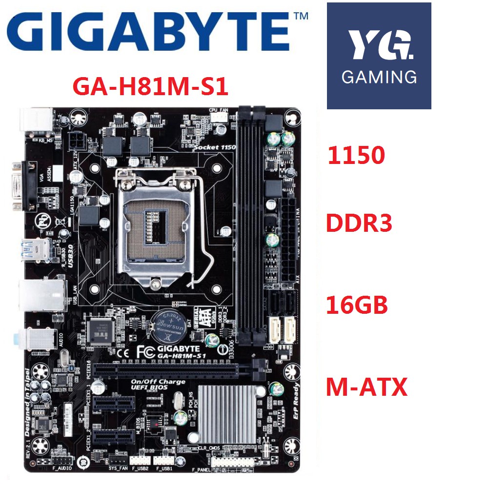 Gigabyte GAH81MS1 LGA 1150 H81MS1 Motherboard ubicaciondepersonas