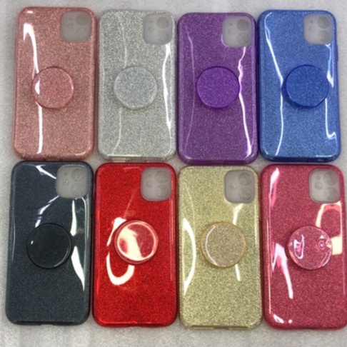 Capa Para Celular Com Brilho A72 Capinha Brilhosa Glitter Com Pop Suporte Colorida Compatível Para Modelo A72