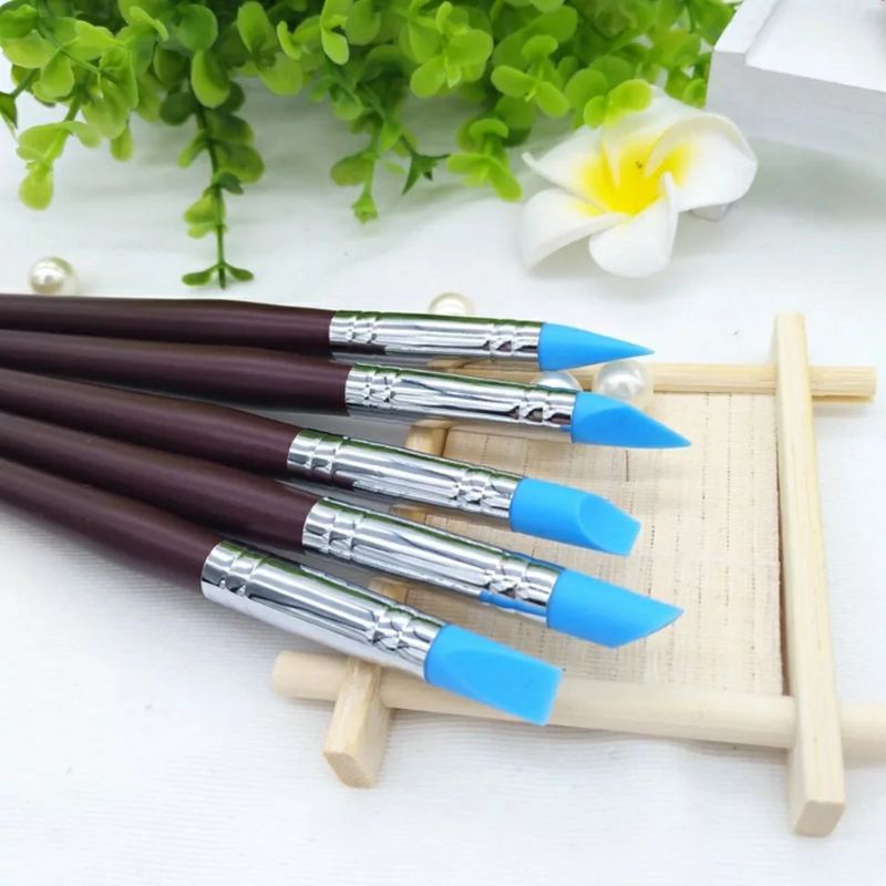 Kit Com 5 Estecas de Silicone Para Modelagem E Artesanato