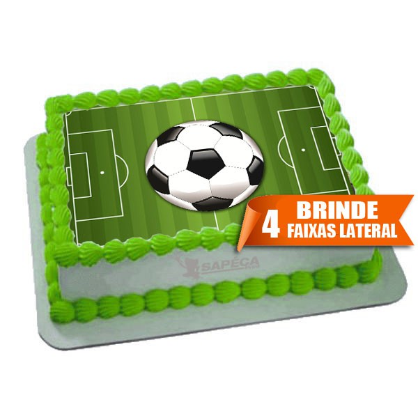 Papel arroz Futebol Bola no Campo para Bolo de 4kg
