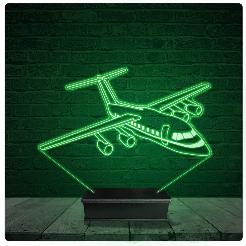 Luminária Abajur Acrílico Led - avião Jato Embraer
