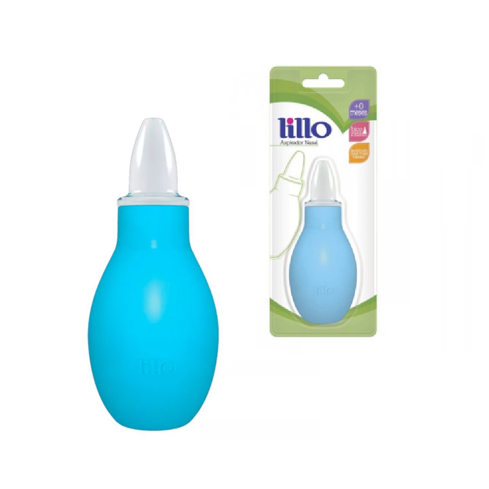 Aspirador Nasal Infantil Com Bico Anatômico Azul - Lillo