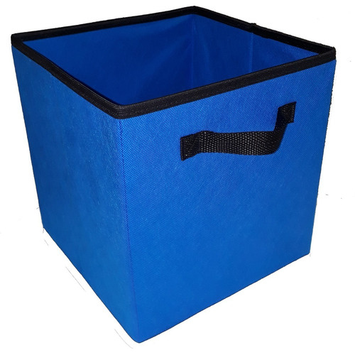 Caixa Organizadora Em Tecido De 28x30x28cm Azul Royal em Oferta na Shopee