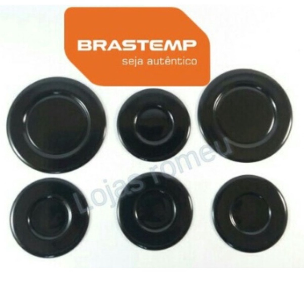 kit 2 Tampinhas De 10cm + 4 De 7cm P/ Fogao Brastemp 6 Bocas