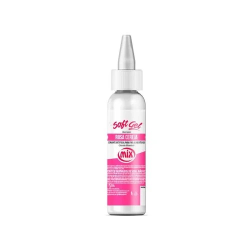 Corante Soft Gel MIX 25g ROSA CEREJA Concentrado Comestível Para Bolos, Doces e Confeitaria em Geral// - Food & Beverages